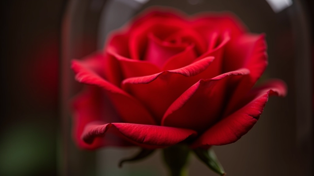 Close-up of preserved rose petal texture showing the preservation process results